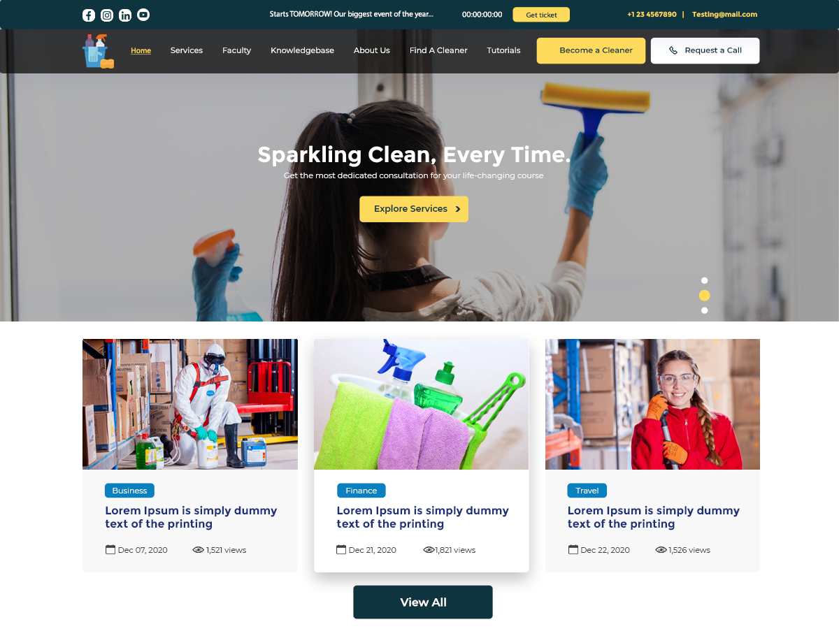 Free Cleaning WordPress Theme